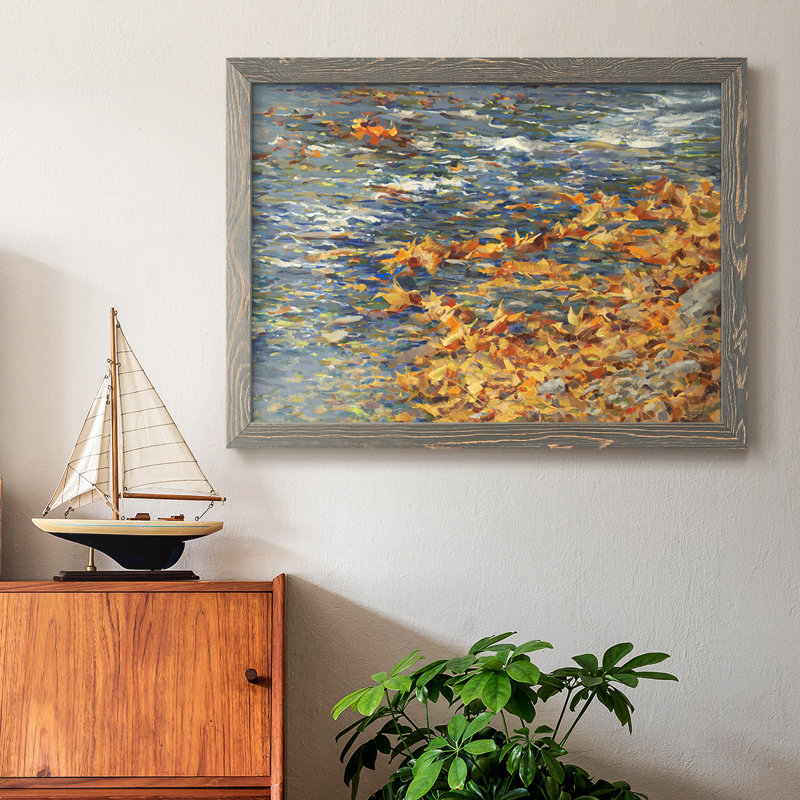 Autumn Creek, reproduction d'art sur toile encadrée, H 14 po x l 20 po x P 1,5 po, Gris