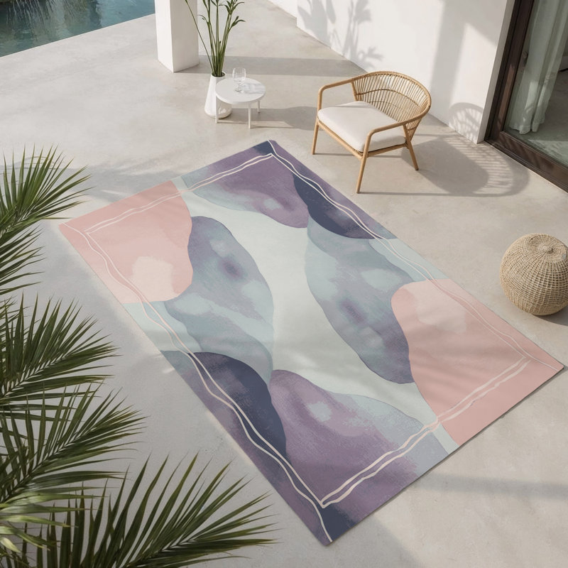 Blush Breeze Indoor And Outdoor Area Rug, Rectangle 4' x 6'