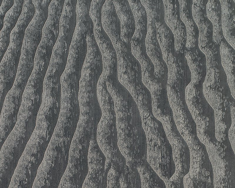 Dunes Wool Abstract Area Rug in Gray/Neutral, Rectangle 3' x 5'