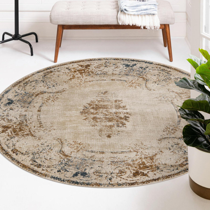 Arlindo Oriental Indoor Rug, Round 5'3"