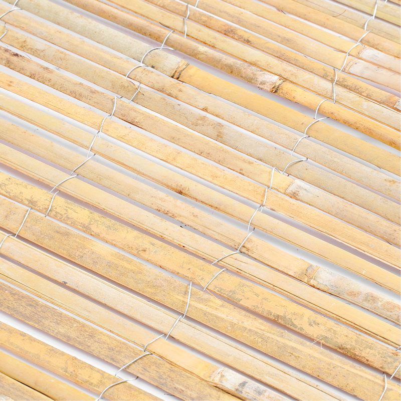 Clôture en lattes naturelles, traité contre la chaleur pour les bords imperméables et sablés à la main, facile à installer sur la balustrade, bonnes décorations murales de 6 pi de hauteur, fabrication robuste, bloque la lumière du soleil, crée un espace privé