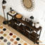 Console industrielle avec tablettes et rangement