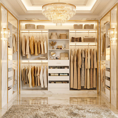 Système d'organisation de 21 à 95 po avec 4 tiroirs et 4 tringles
