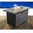Smoked Glass Metal Rectangular Fire Pit-255787234