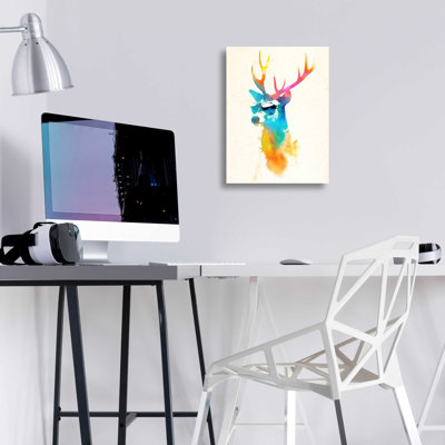 «Sunny Stag» par Robert Farkas, art mural en verre acrylique
