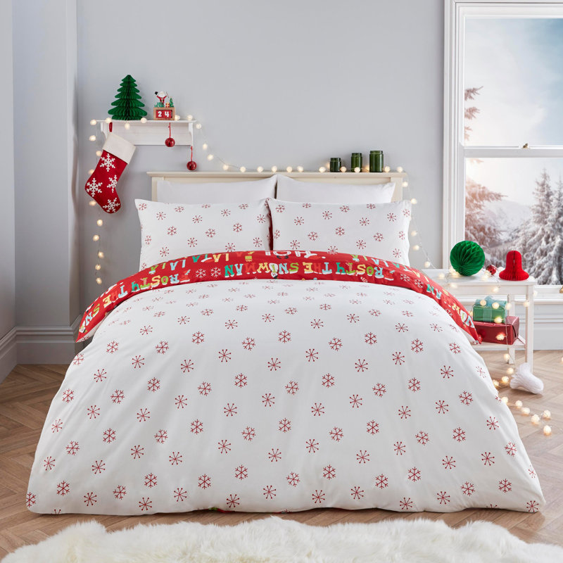 Cotton Blend Floral Duvet Cover Set with Pillowcases Included, Single - 1 Standard Pillowcase
