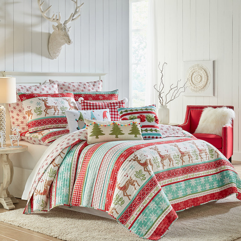 Let It Snow Polyester Quilt, King Quilt
