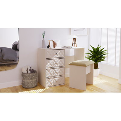 Fully Assembled Herland 5 - Drawer Chest of Drawers