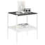 2 tables de bout pour le salon, verre trempé gris et L 19,1 po x l 15,51 po H 20,71 po, capacité de charge de 110 lb, surface lisse et table de 2, mobilier de pièce, apparence élégante-251482026-251482025