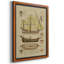 Toile encadrée de qualité supérieure Antique Ship Plan II - prête à être accrochée-30712035