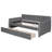 Twin Size Upholstered Daybed with Drawers & Wood Slat Support – Velvet Sofa Bed for Storage & Kids Room, Gray-118473463-118473465