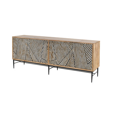Lindy 80" Sideboard With Bone And Wood Inlay by Corrigan Studio