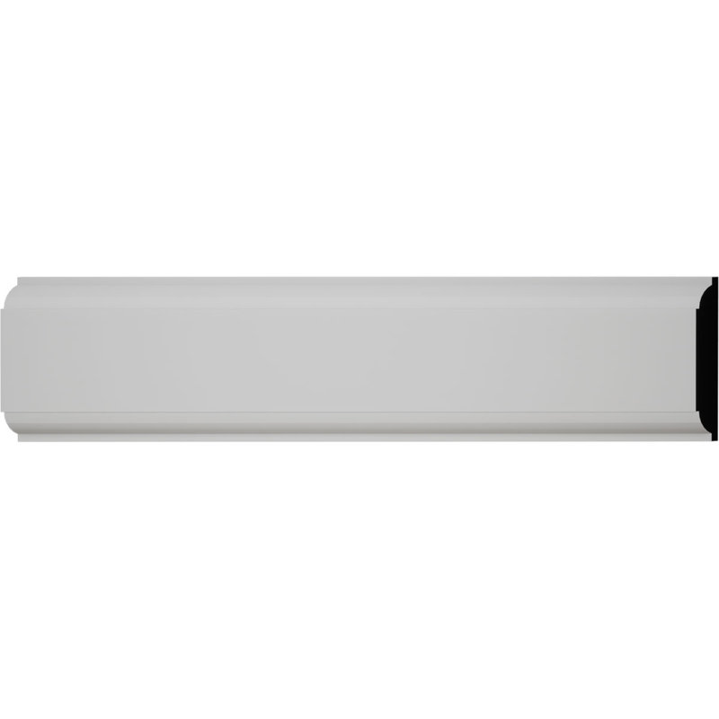 H 1 1/4 po x P 1/4 po x L 96 po, cordon de séparation en PVC TrueCraft, blanc, 96 po x 1,25 po x 0,25 po