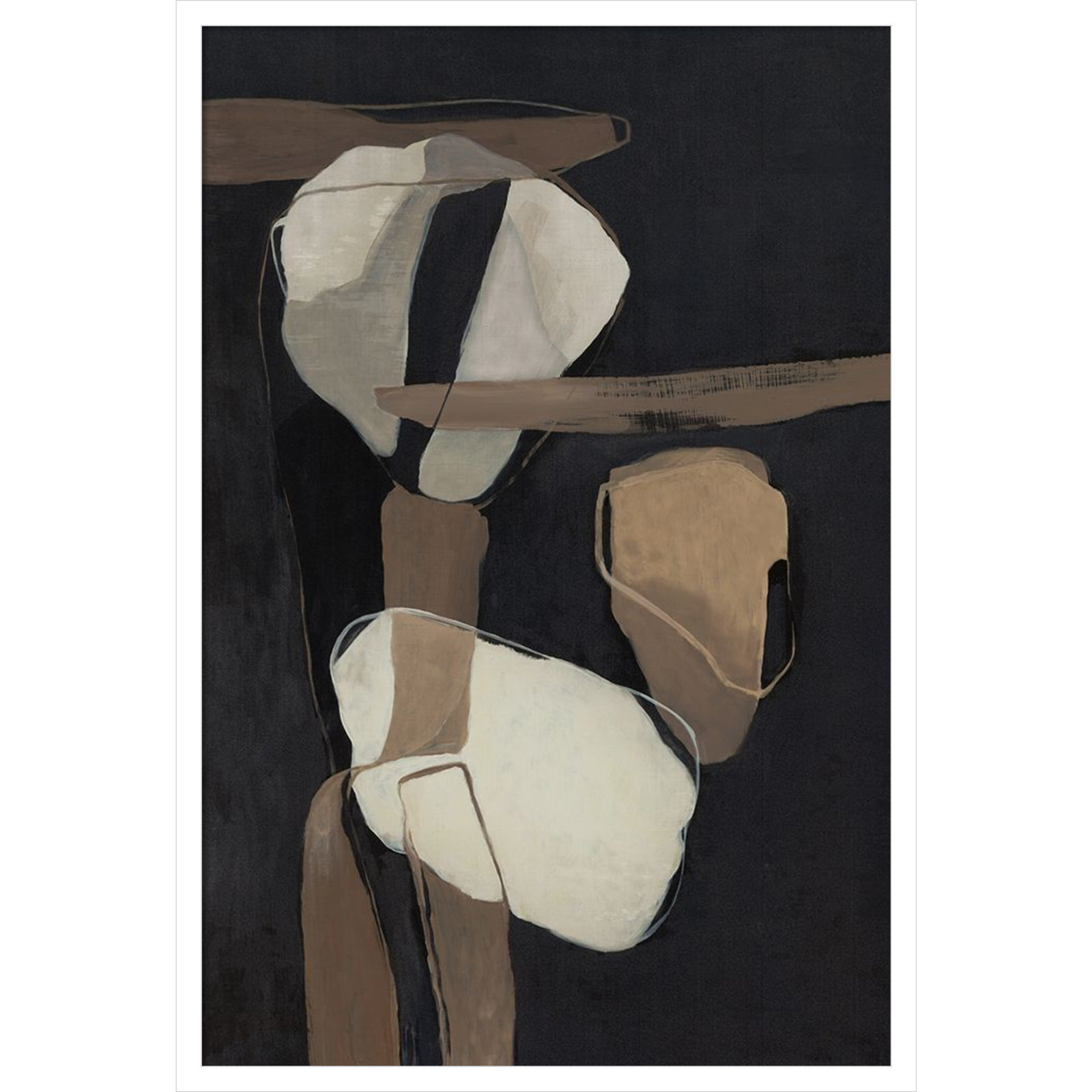 All Attached Print by Jacob q, White, 33" H x 23" W