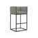 Upholstered Counter Stool with Metal Frame