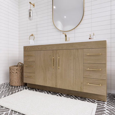 60'' Single Bathroom Vanity with Acrylic Top