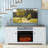Henrik Farmhouse TV Stand with Electric Fireplace-123475123