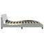 Cadre de lit vidaXL Dover gris clair 193 x 203 cm velours-235188321