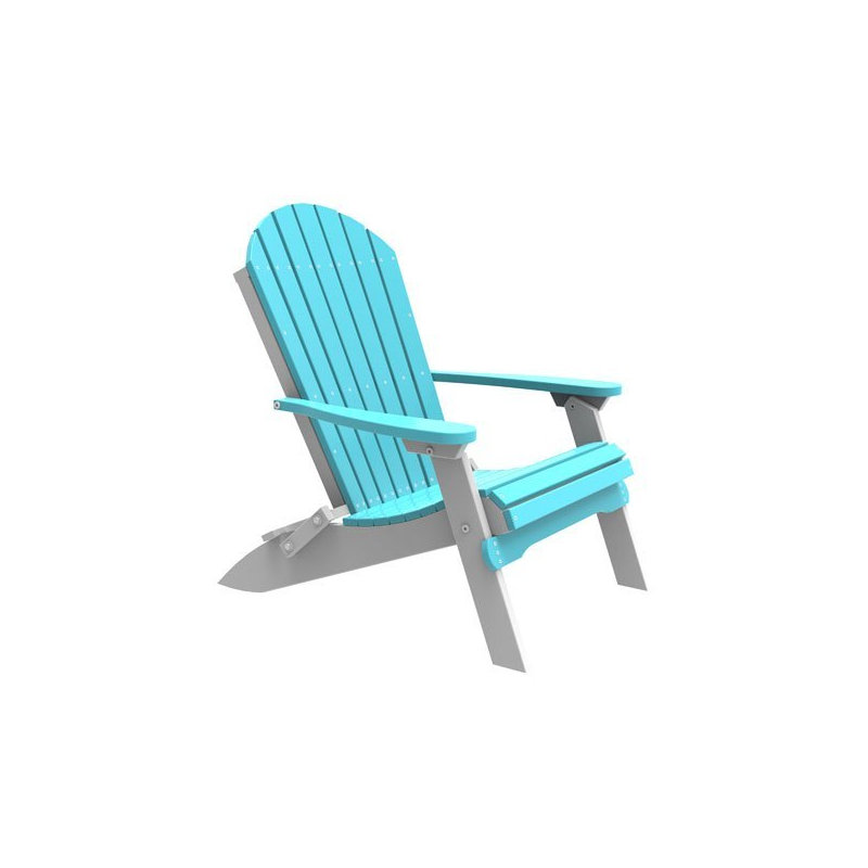Frederike Foldable Outdoor Adirondack Chair, Aruba/White