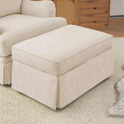 30.3'' W Skirted Upholstered Storage Ottoman