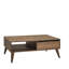 Table basse moderne scandinave, Oslo et noyer, 43,3 po x 16,5 po x 25,6 po | 100% panneau de particules enduit de mélamine, épaisseur: 0,6 pouce | Design élégant et fonctionnel pour le salon et les espaces de détente-1474808885