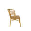 Roatan - Fauteuil empilable en aluminium - Tissage synthétique et finition bambou naturel