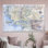 Carte de la Terre du Milieu: impression sur verre trempé ou art mural tendu, toile blanche encadrée 1P