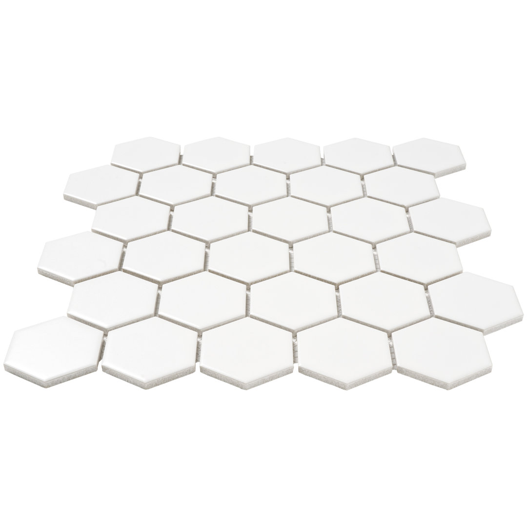 2" x 2" Porcelain Honeycomb Mosaic Wall & Floor Tile Parvatile (38178) 