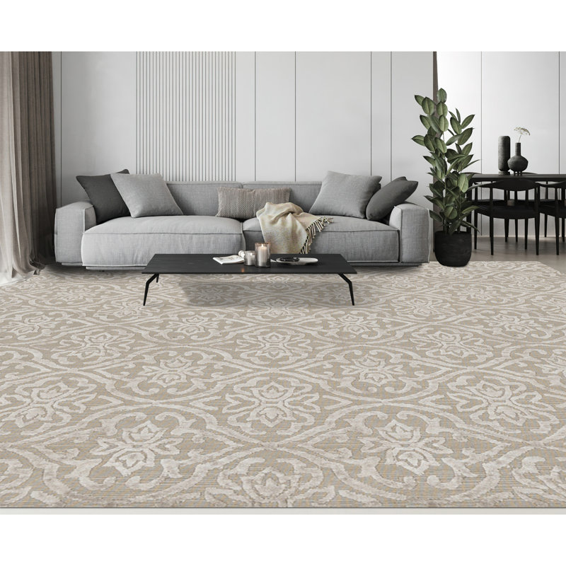 Damask Area Rug