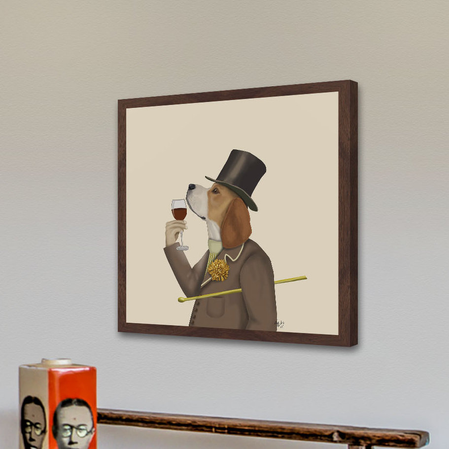 Classy Animals " Beagle Wine Snob " Ivy Bronx 