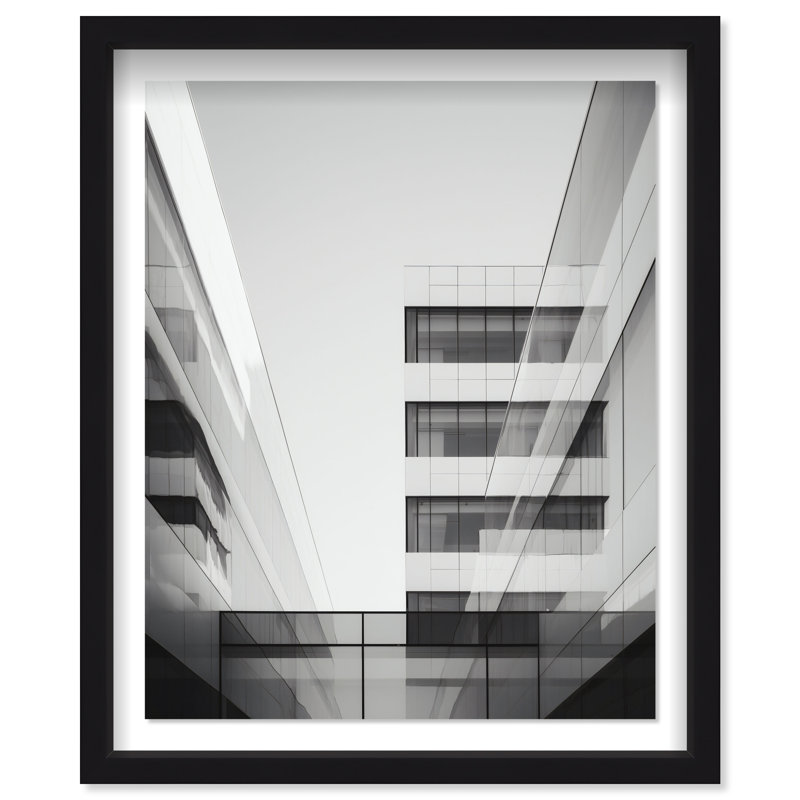 Glass Labyrinth I Framed Graphic Art, 46.5"H x 37.5"W, Black Shadowbox