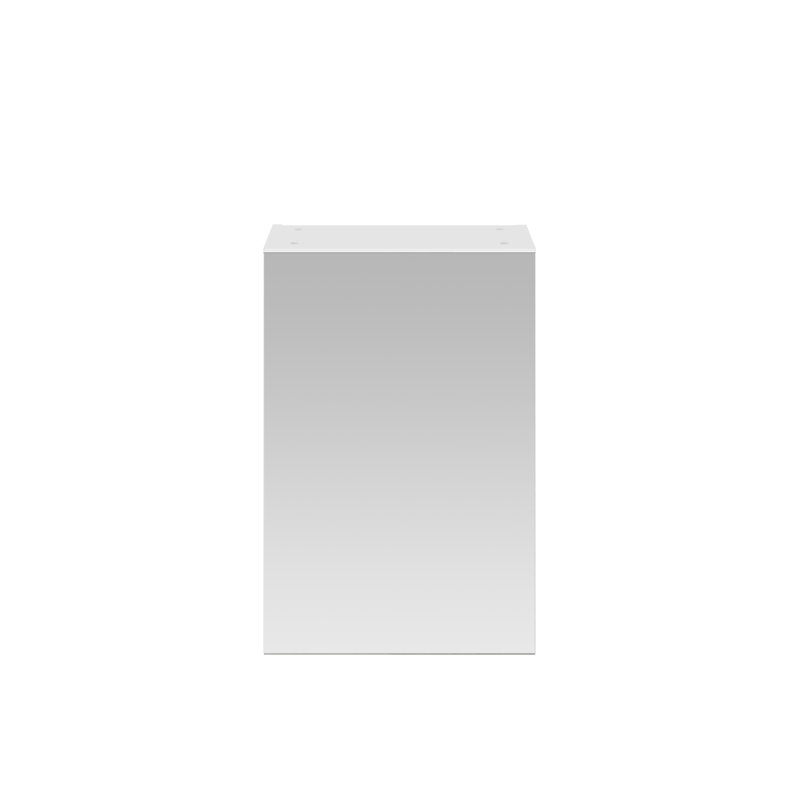 Fusion 450mm W 715mm H Surface Framed Medicine Cabinet Mirror 1 Adjustable, Gloss White
