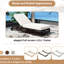 Chaise longue d'extérieur Ferncliff avec 5, coussin de chaise et roulettes pour le jardin, la piscine, la chaise de jardin brun et beige, la cour portable, le jardin-121171318