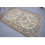 Tapis bohème beige rétro avec motifs géométriques tribaux