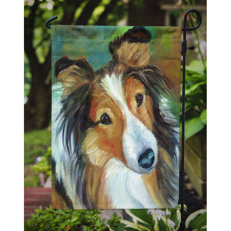 Drapeau de jardin Cristiano Sheltie Curiosity