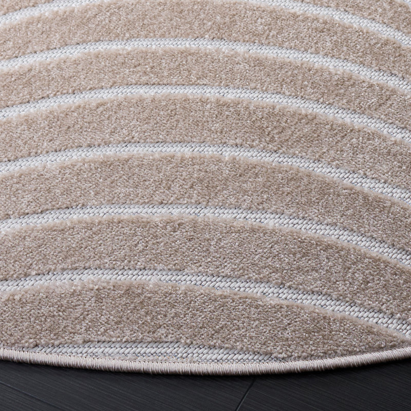 Stella Performance Abstract Indoor Rug, Round 6'7"