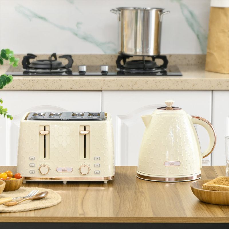 Kettle and Toaster Set, Beige