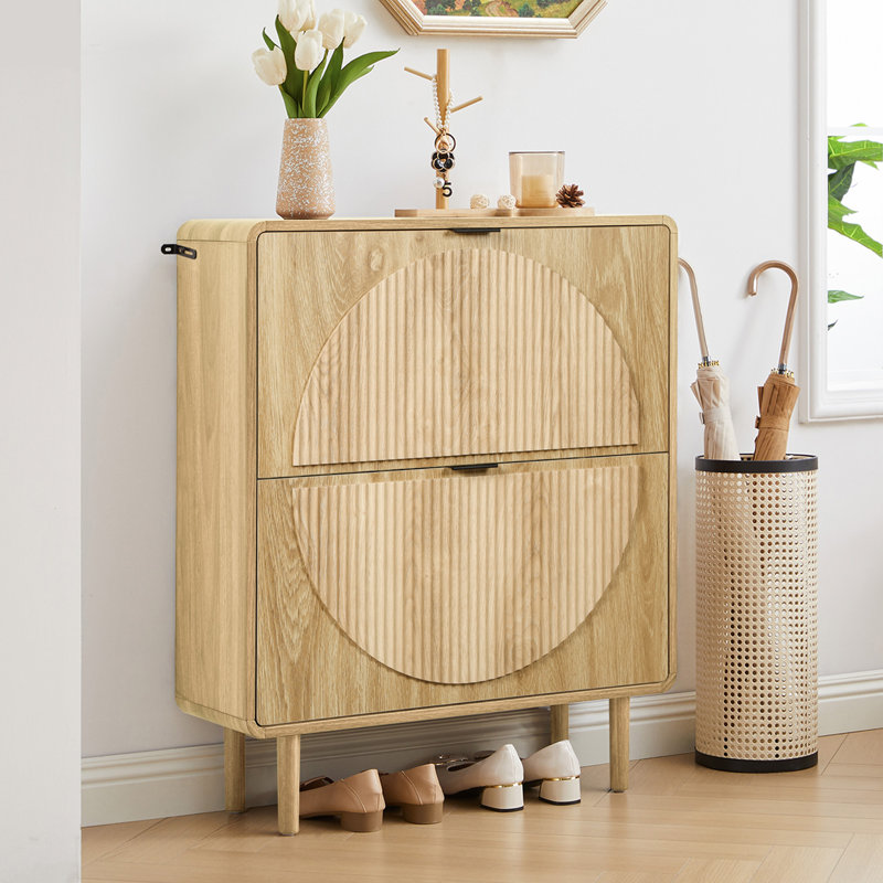 Armoire de rangement pour 12 paires de chaussures (l 29 po), Naturel