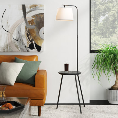 Seahaven 61.5'' Black Tray Table Floor Lamp