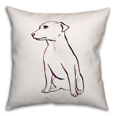 Coussin décoratif rose assis