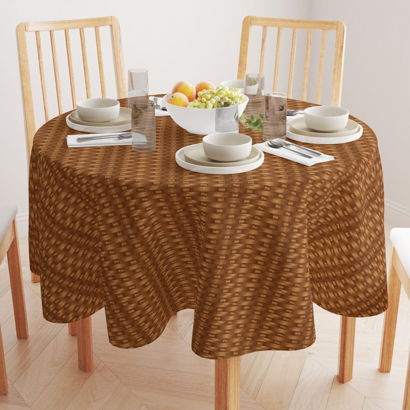 Volker Geometric Round Tablecloth, 90" x 90"