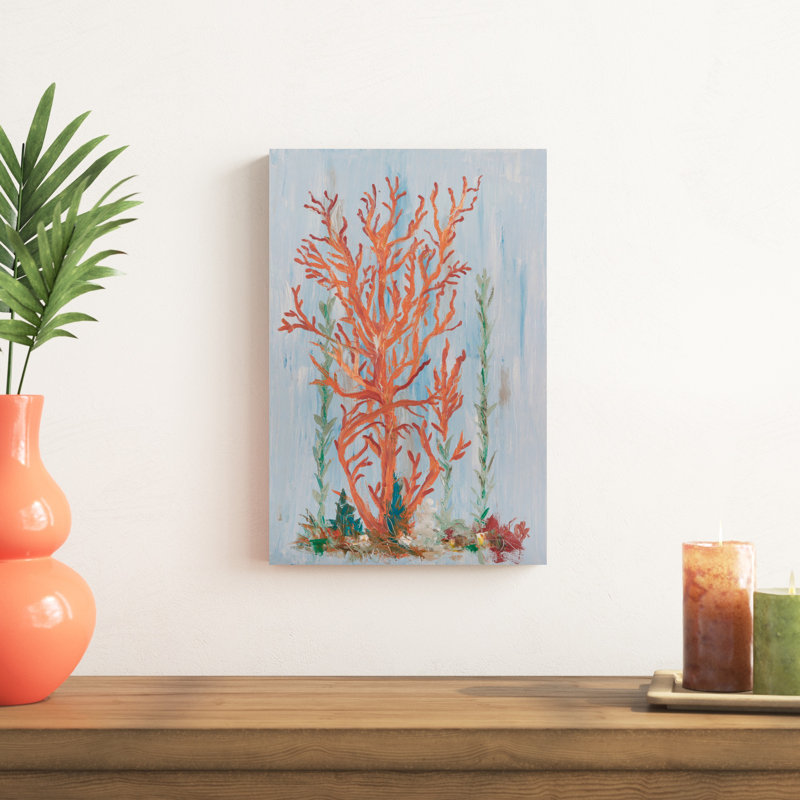 Painterly Coral II, H 18 po x l 12 po x P 1 po
