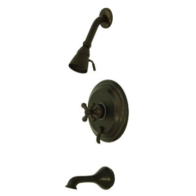 Robinet de baignoire et de douche à pression équilibrée à poignée simple Kingston Brass, garniture seulement