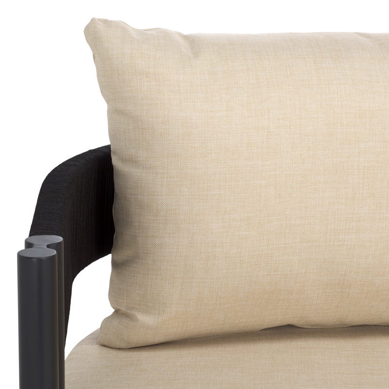 Viola 77.56'' Metal Outdoor Patio Sofa, Taupe
