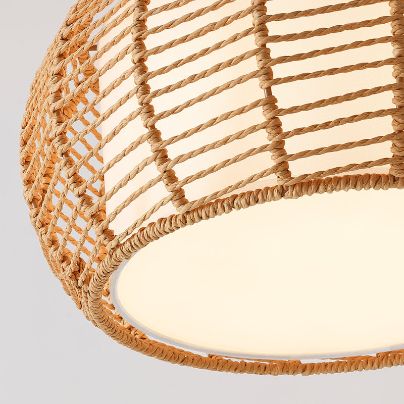 71'' Arched/Arc Rattan Floor Lamp