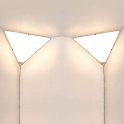 Éclairage de coin, plafonnier à brancher avec interrupteur, lumières de coin pour le salon, chambre à coucher, lampe murale moderne, douille E26, ampoule non incluse (paquet de 2)