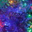 Sapin de Noël artificiel argenté pré-illuminé de 1,80 m avec 300 lumières DEL bicolores et 11 modes d'éclairage, 800 branches, support en métal et 300 DEL bicolores.
