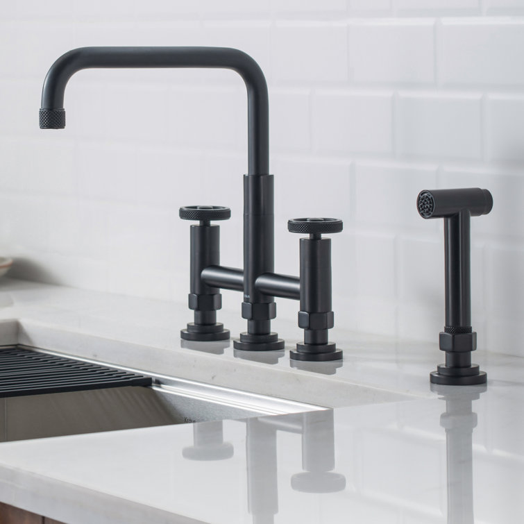Urbix Bridge Faucet with Side Spray Included
