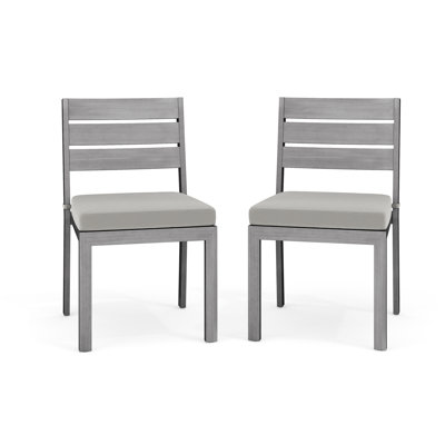 Martha Stewart Bedford All-Weather Stacking Patio Side Dining Chairs With Seat Cushions by Martha Stewart