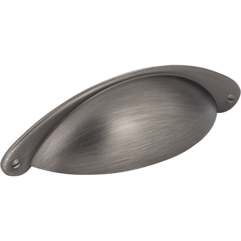 Lyon 3" Center to Center Cup/Bin Pull, Brushed Pewter